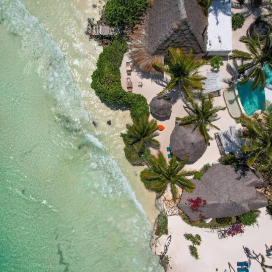 Ariel view of Zanzibar beaches